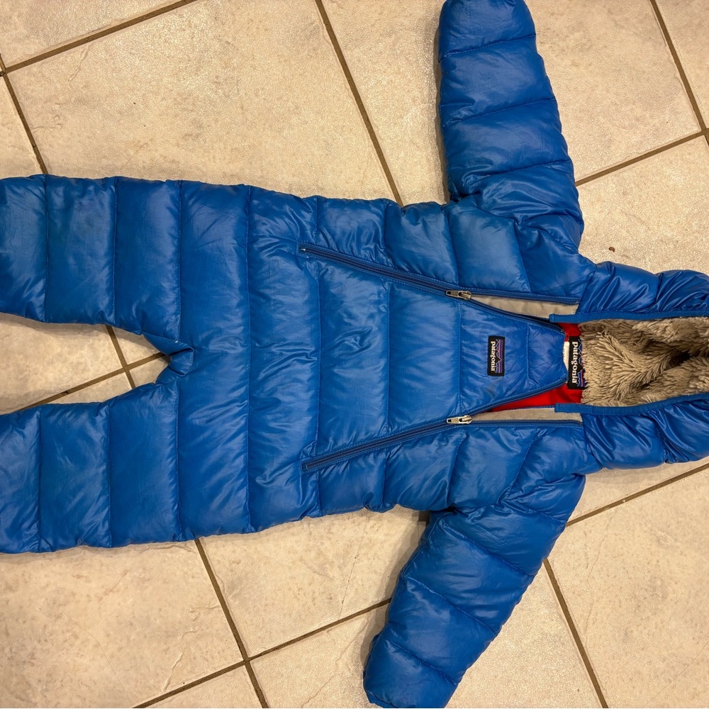 Patagonia Kids Blue Puffer Snowsuit